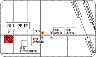 柳川支店の地図